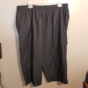 NEW Alfred Dunner Black Pull-On Capri with Pockets, Size 20